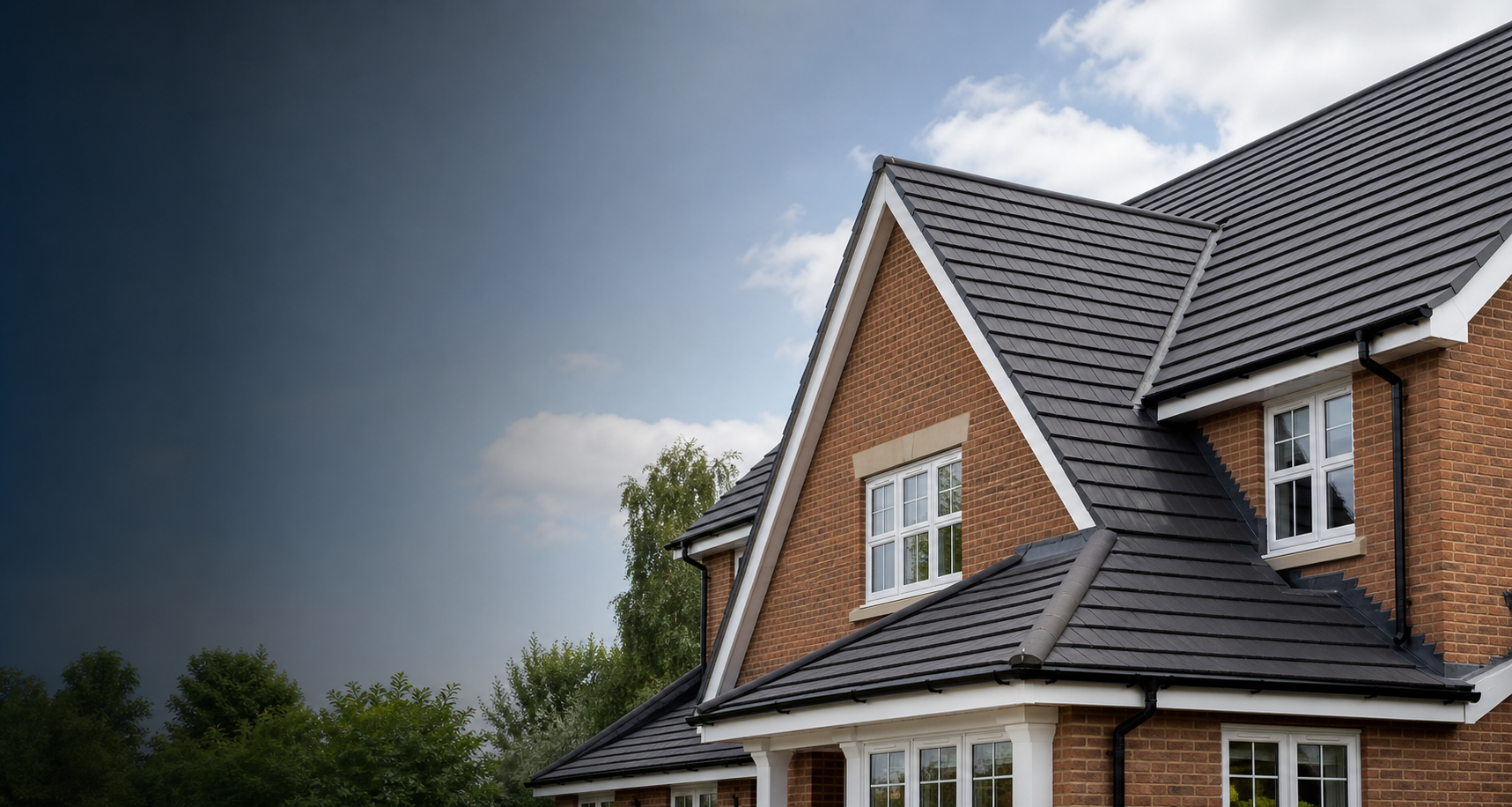 Residential roofline for replacement roofing work